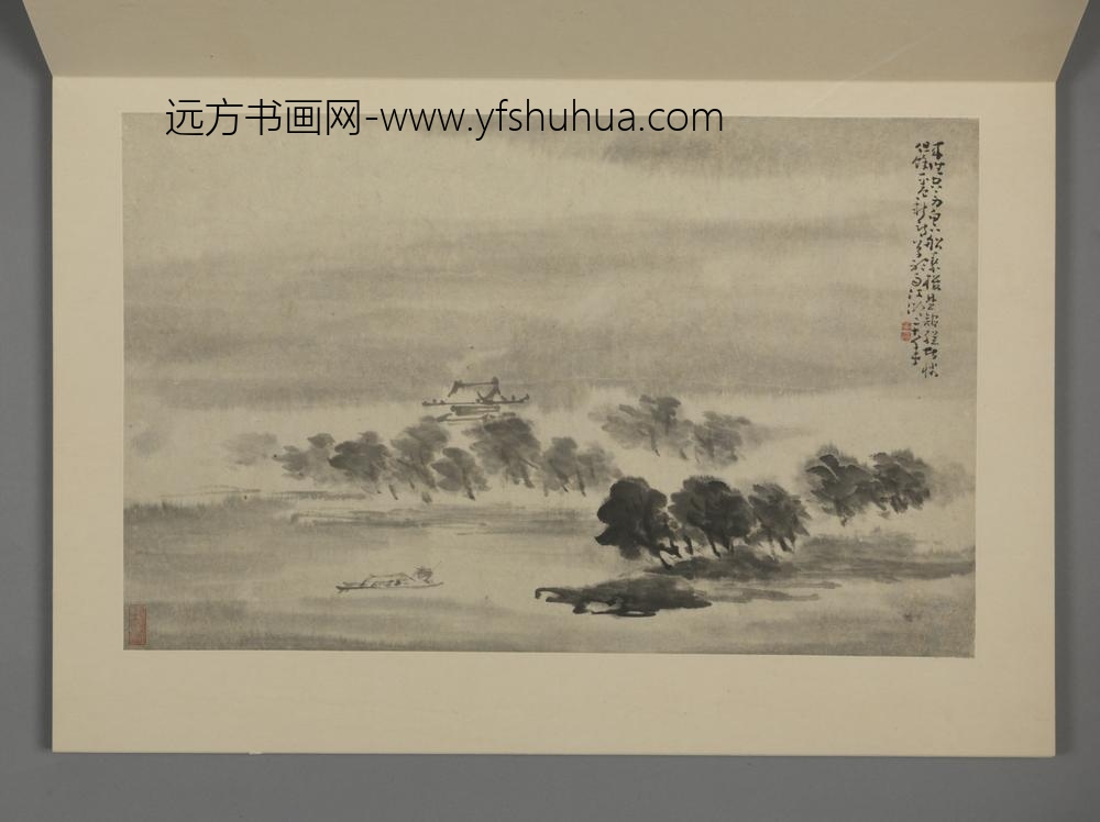 清-黄慎山水人物图册-
