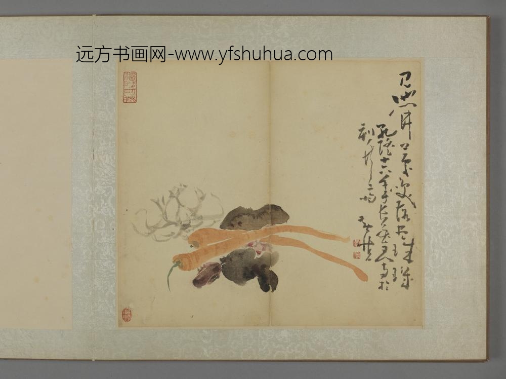 清-黄慎蔬果图册-