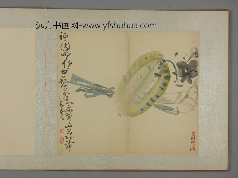 清-黄慎蔬果图册-