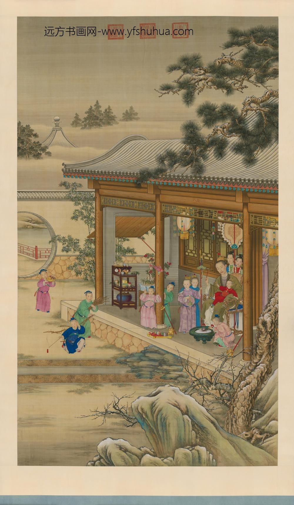 清人画弘历岁朝行乐图像