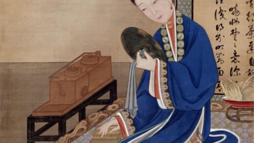 清人画胤禛妃行乐图轴.jpg