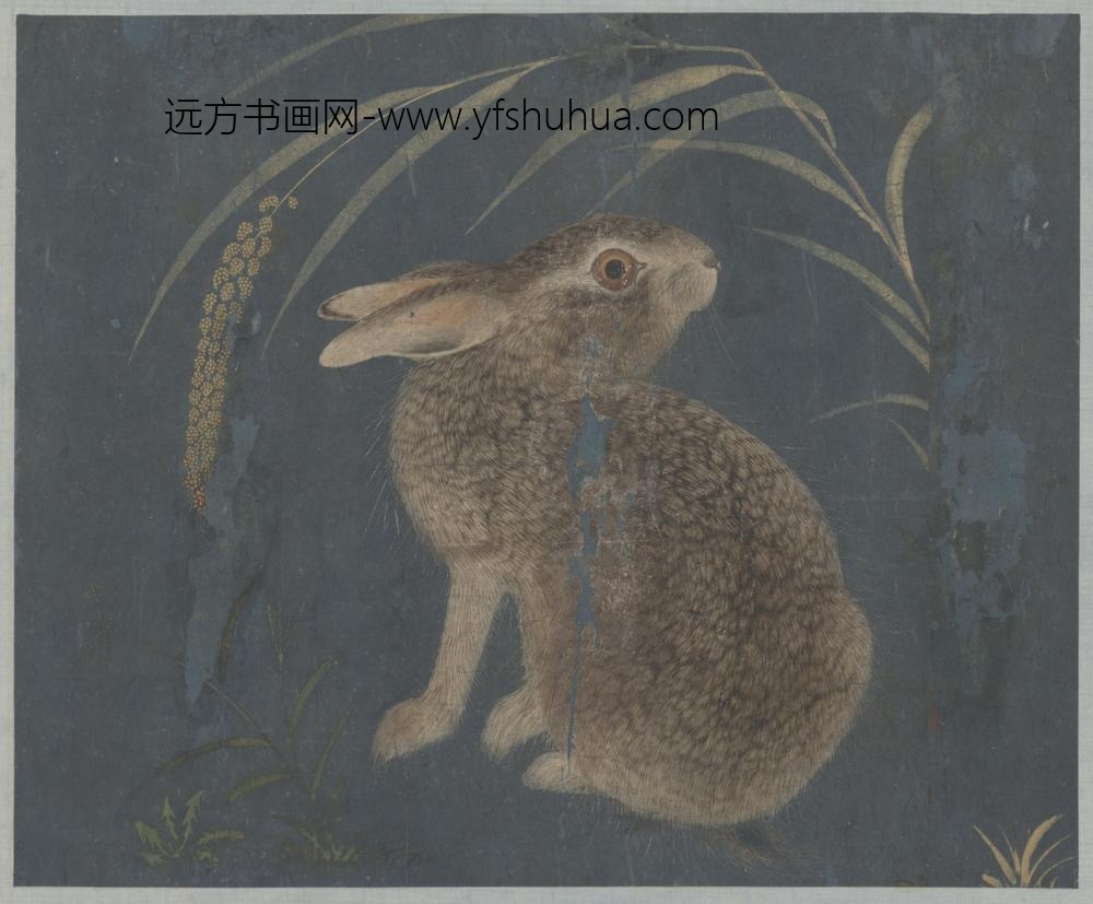 清人谷兔页