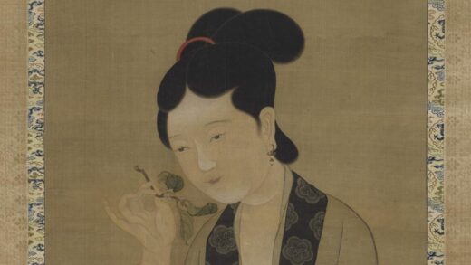 清无款美人折桂图轴.jpg