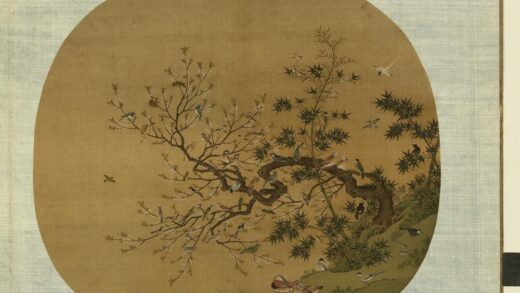 清无款花鸟画册册 桃鸟.jpg