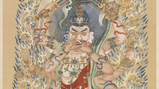 清绣线佛像（一）明王轴.jpg