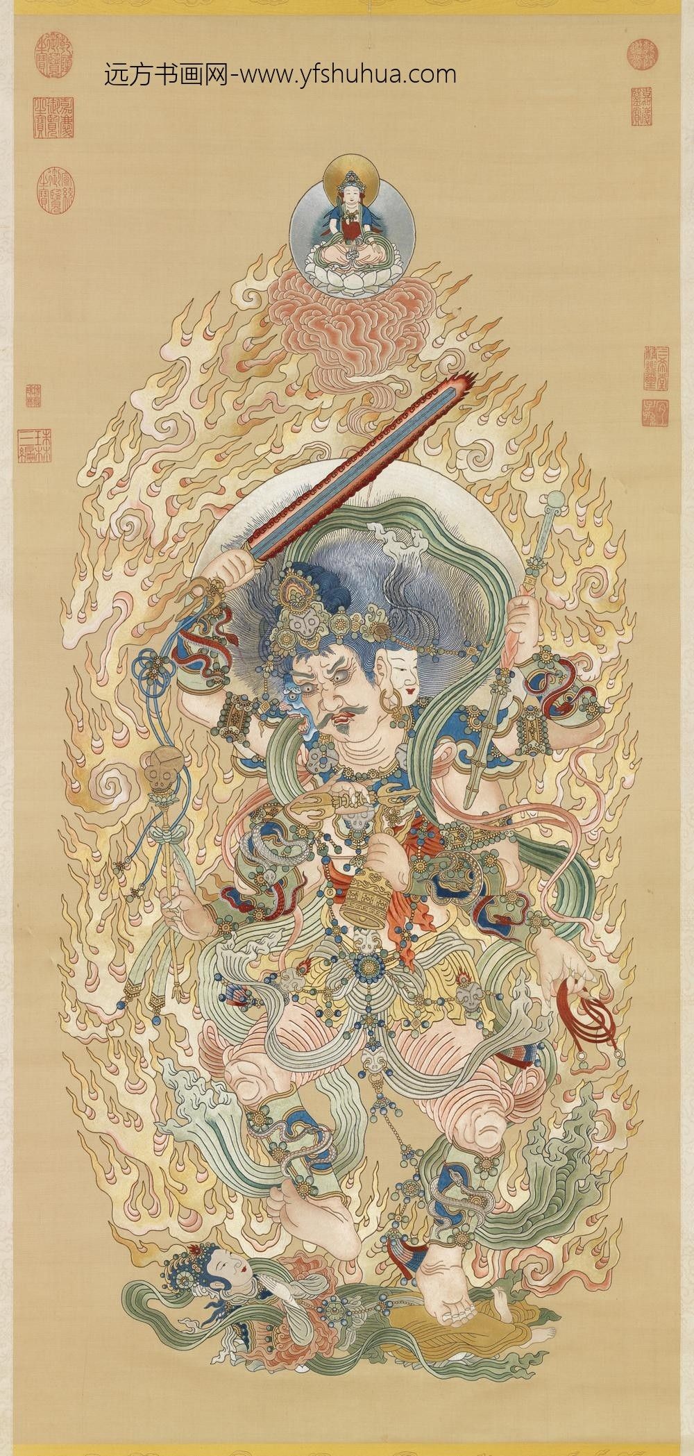 清绣线佛像（十一）明王轴