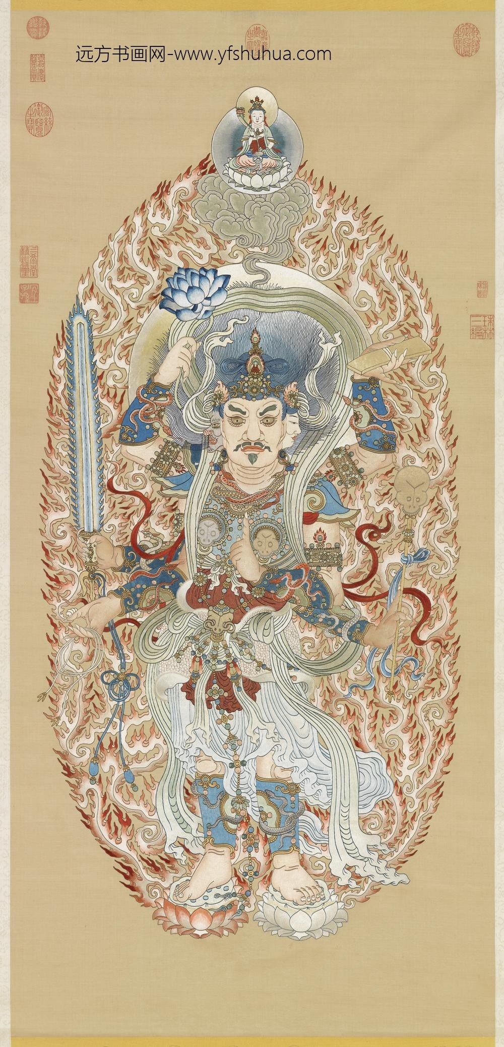 清绣线佛像（十二）明王轴