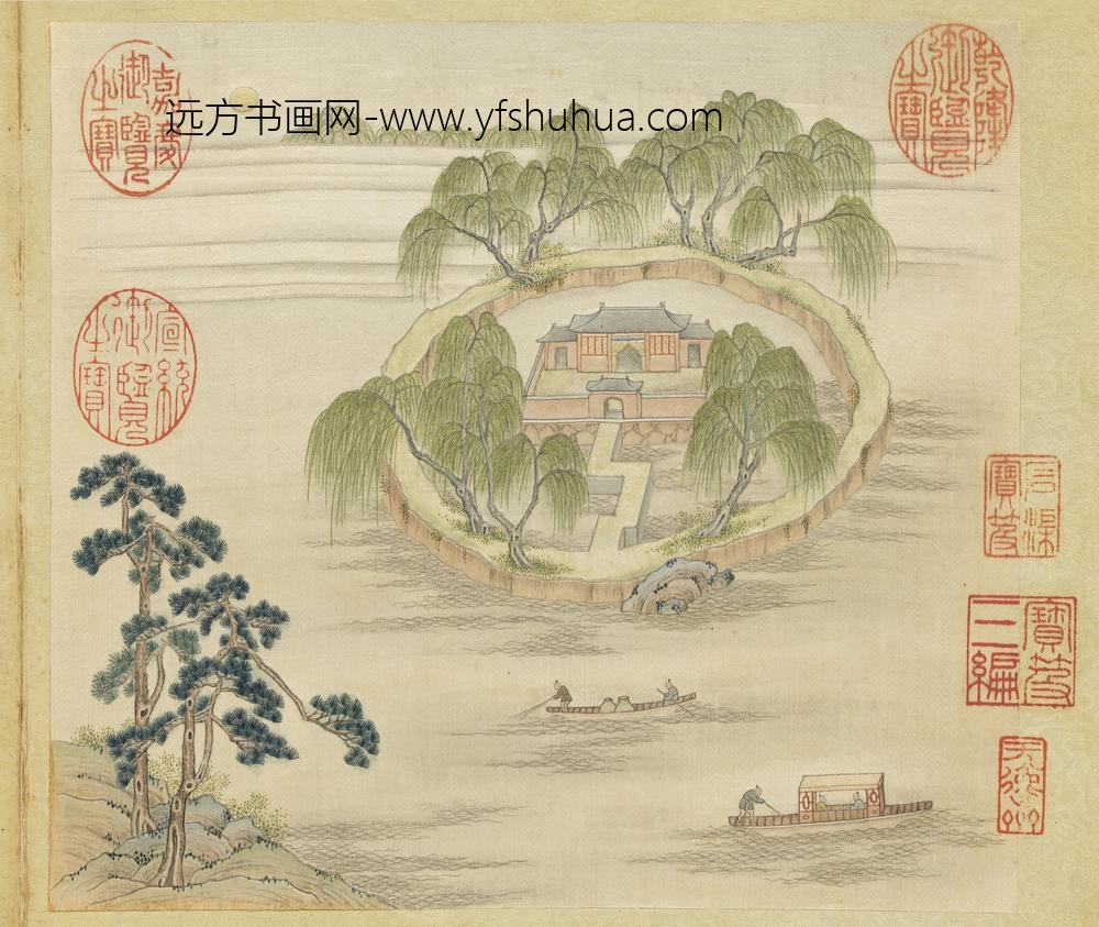清绣线西湖图册-三潭印月