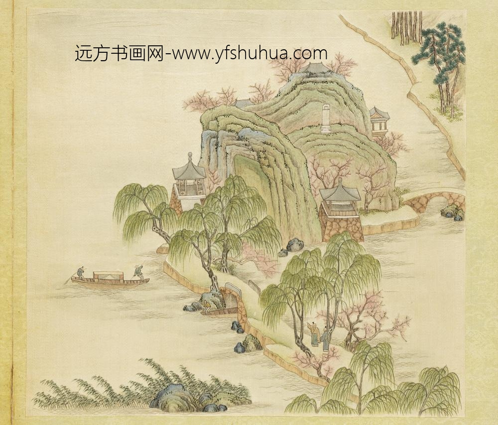 清绣线西湖图册-平湖秋月