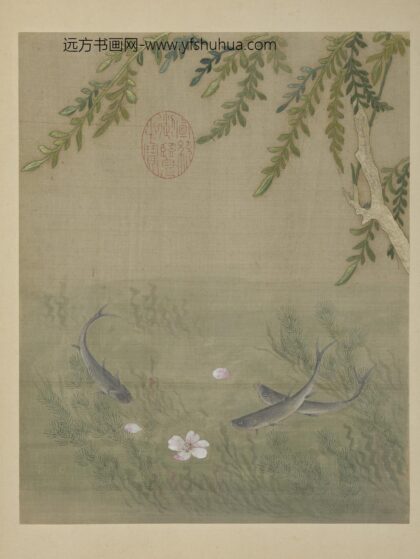 清绣绘花鸟册 水藻游鱼.jpg