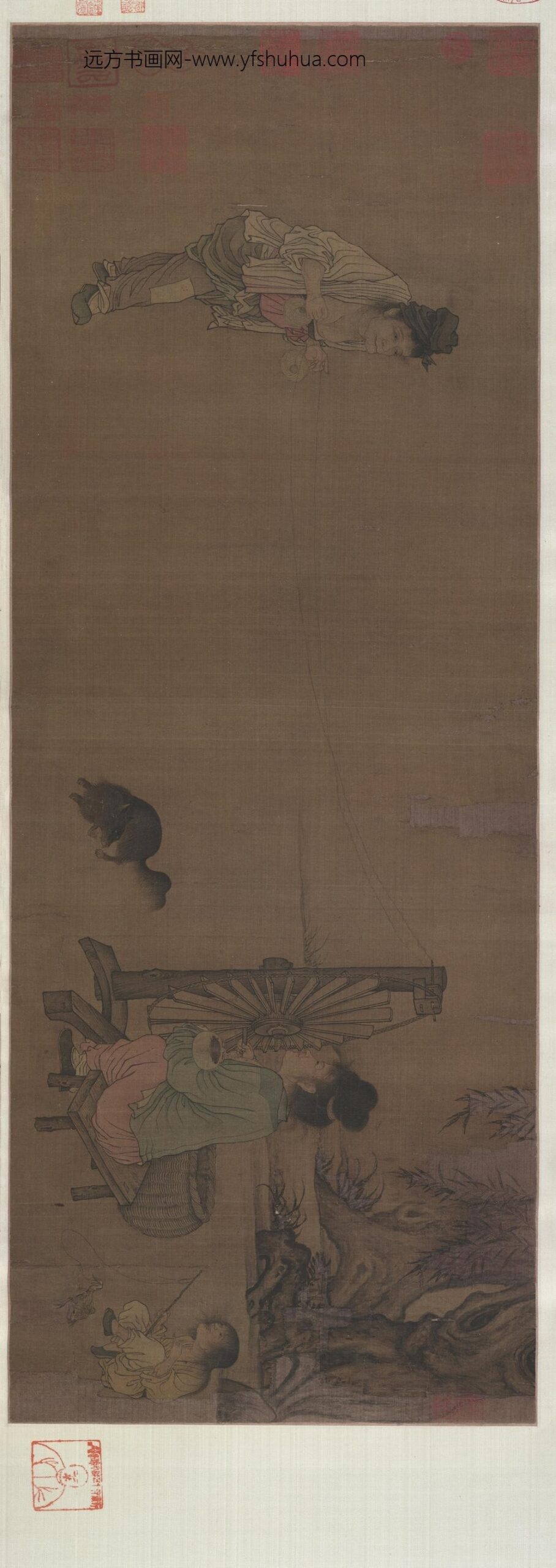 王居正（传）纺车图卷_