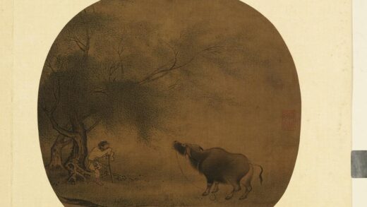 纨扇画册册 无款柳塘呼犊.jpg