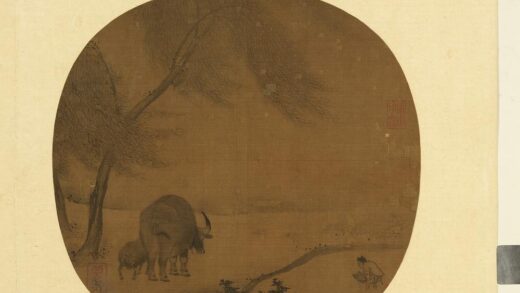 纨扇画册册 无款风林散犊.jpg