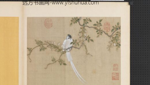 绣绘花鸟册 寿带藤花.jpg