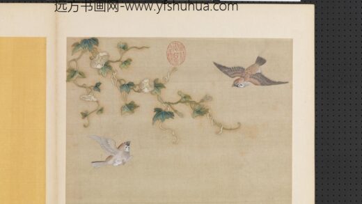 绣绘花鸟册 牵牛双雀.jpg