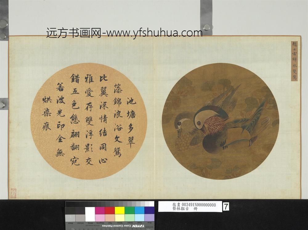 艺林韫古册-宋赵士雷锦水双鸳