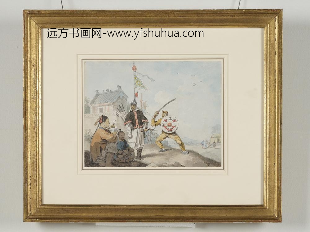 英国世纪末威廉亚历山大中国人物图框南