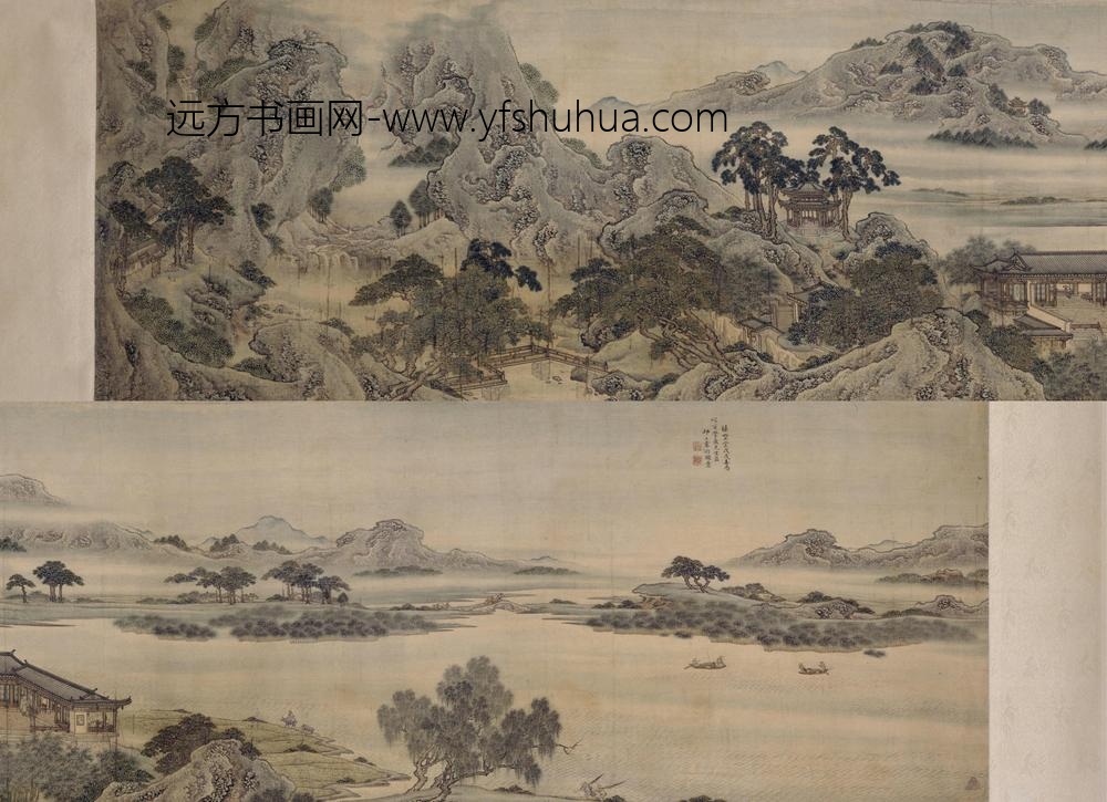 袁杓绿墅堂图卷