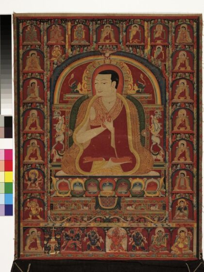 西藏十三世纪达垄寺堪布桑杰温像唐卡.jpg