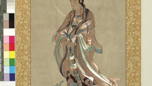 西藏十五世纪绣释迦牟尼佛唐卡单片.jpg
