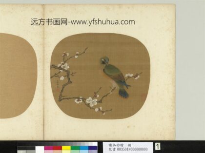 诸仙妙绘册 五代后蜀黄筌白梅山鸟.jpg