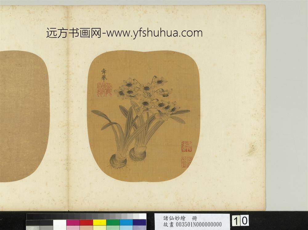 诸仙妙绘册-宋钱选画水仙
