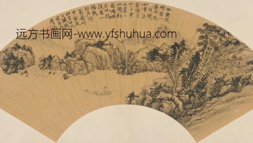 谈象稑 长江独钓图扇页.jpg