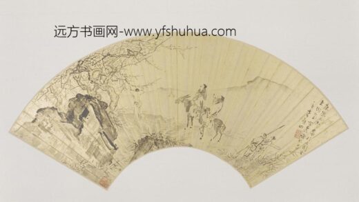 谢彬探梅图扇页.jpg