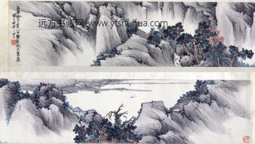 近现代 于照山水卷.jpg