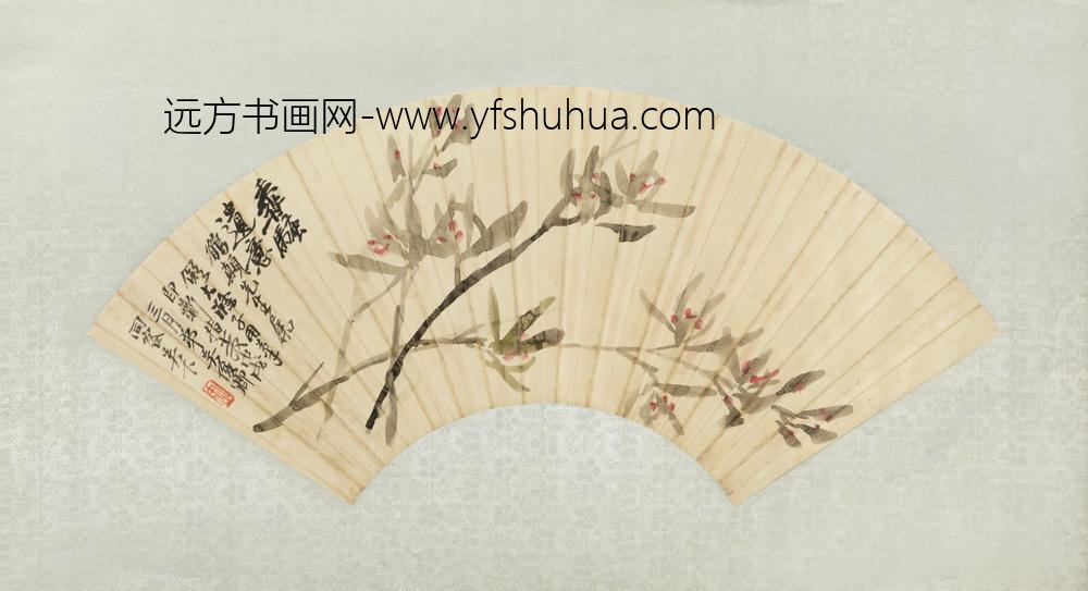 近现代-吴俊卿兰花扇页