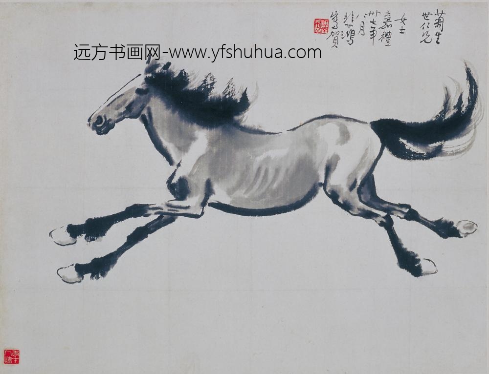 近现代-徐悲鸿画马单页