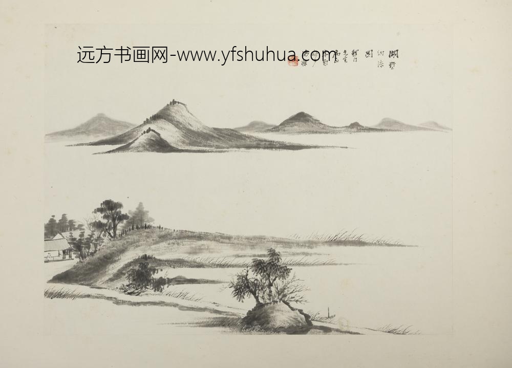 近现代-汤涤湖墅纳凉图页