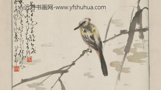 近现代 赵少昂花鸟横幅.jpg