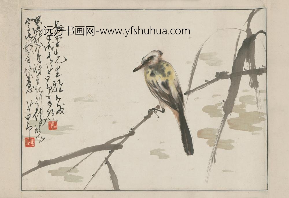 近现代-赵少昂花鸟横幅
