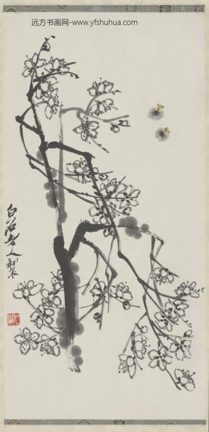 近现代 齐璜梅花轴.jpg