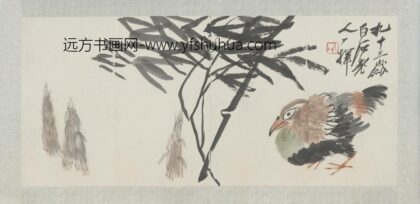 近现代 齐璜竹鸡横轴.jpg