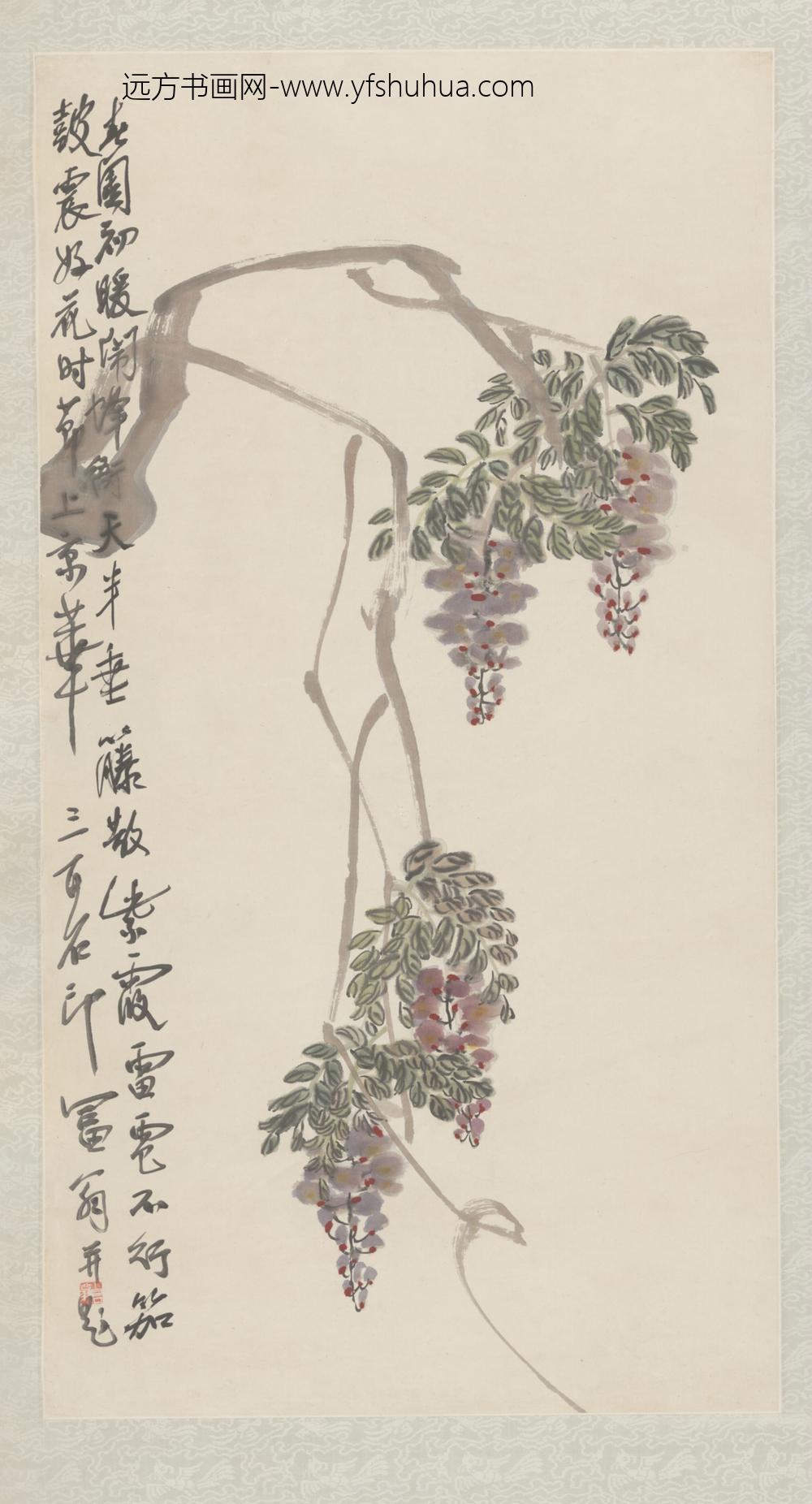 近现代-齐璜紫藤图轴