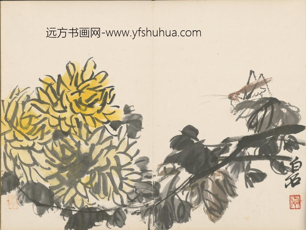 近现代-齐璜花鸟册-