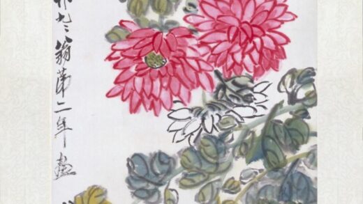 近现代 齐璜菊花蟋蟀轴.jpg