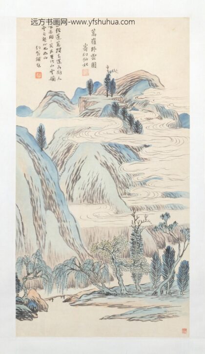 近现代 齐璜蒿岭卧云图轴.jpg