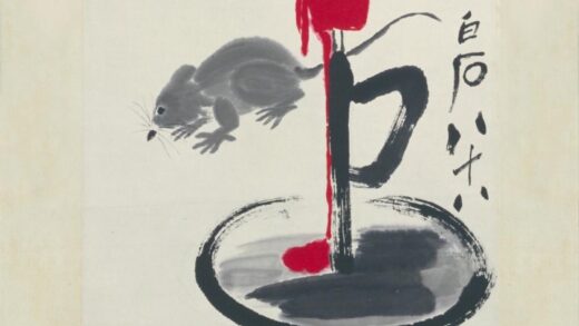 近现代 齐璜鼠烛图轴.jpg