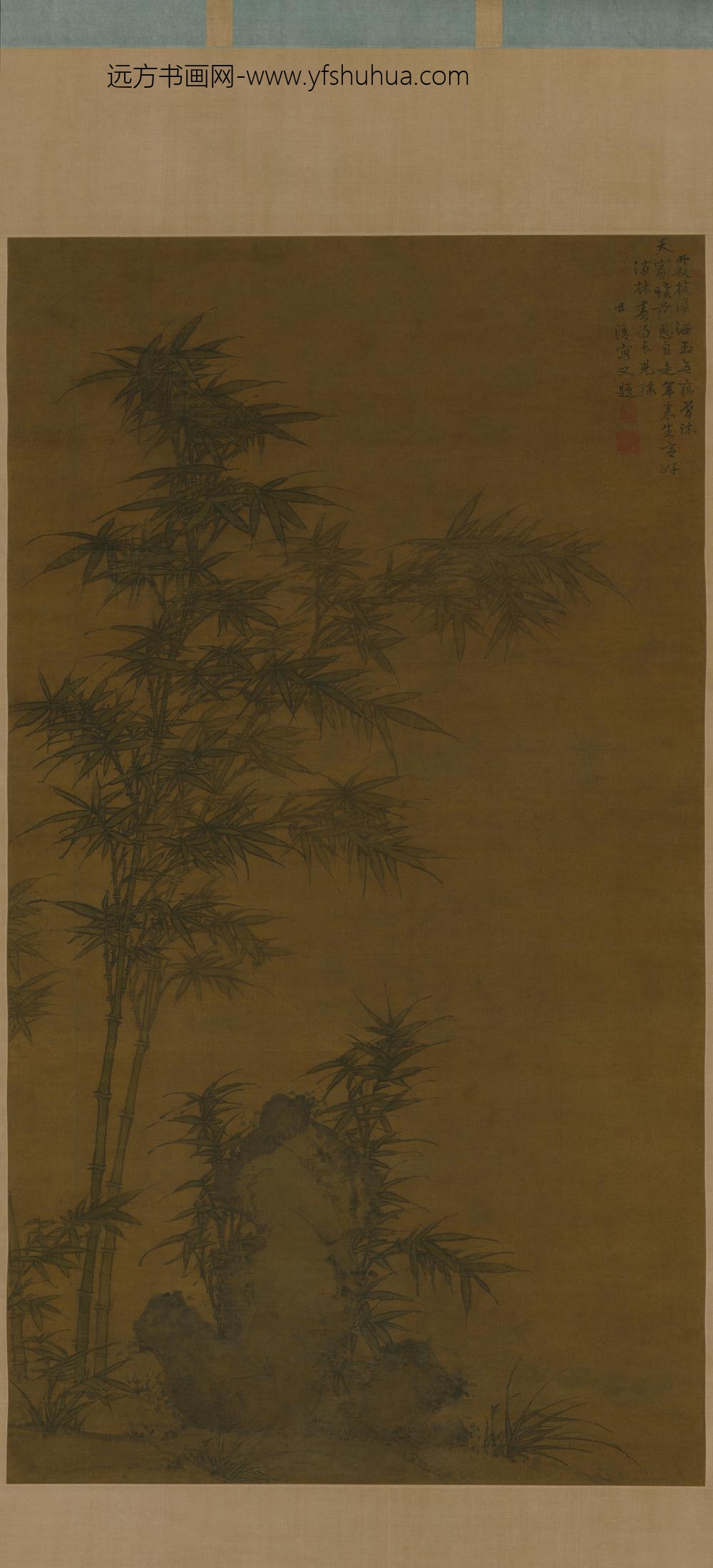 金湜双钩竹轴