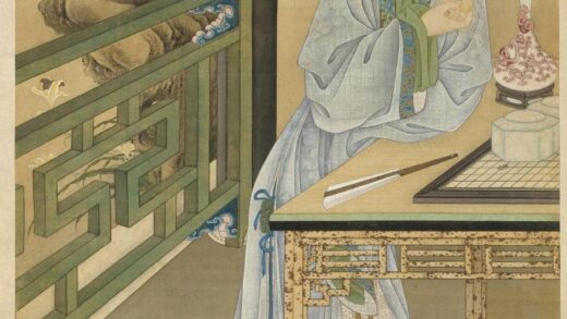 雍亲王题书堂深居图屏·消夏赏蝶轴.jpg