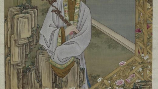 雍亲王题书堂深居图屏·立持如意轴.jpg