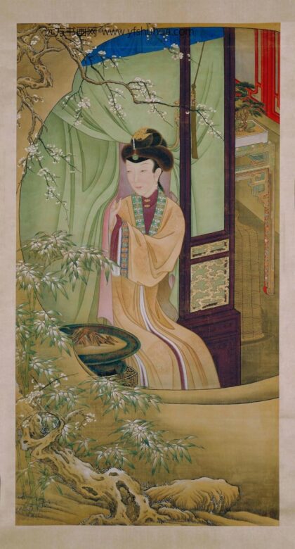 雍亲王题书堂深居图屏•烘炉观雪轴.jpg