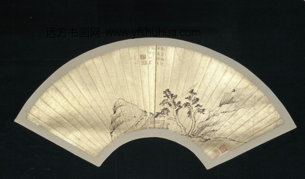 黄媛介山水图扇页-