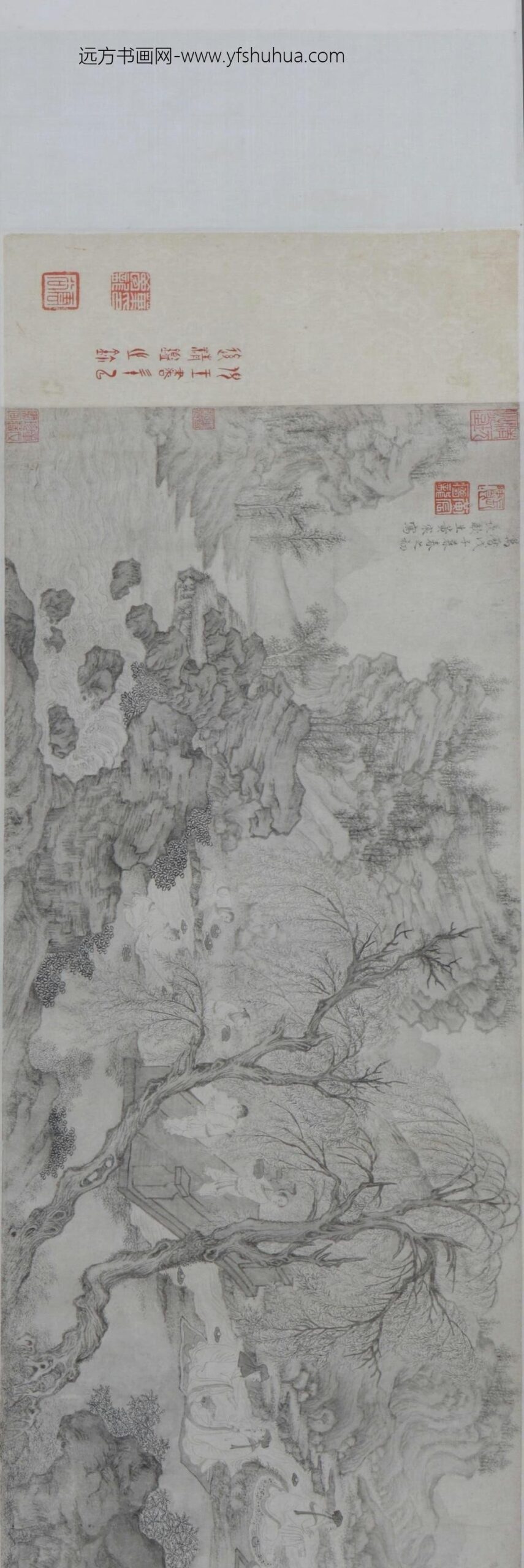 黄宸曲水流觞图卷_