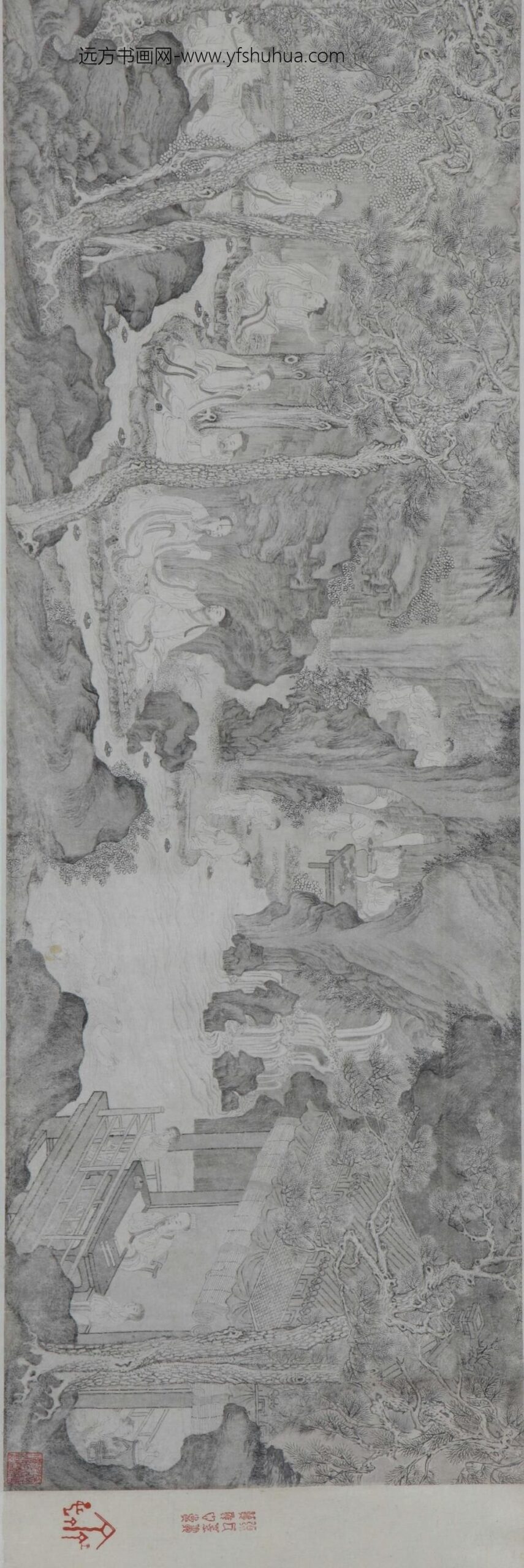 黄宸曲水流觞图卷_