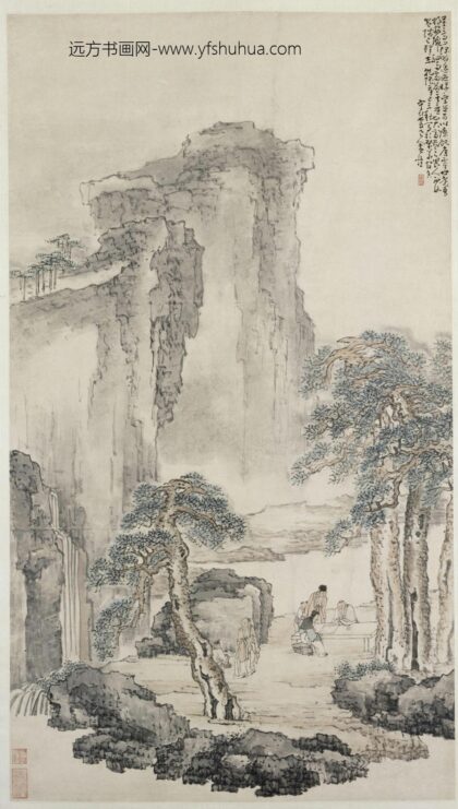 黄慎商山四皓图轴.jpg