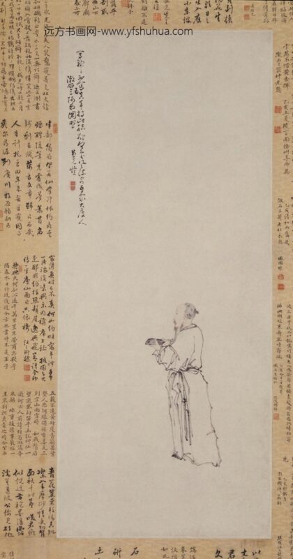黄慎漱石捧砚图轴.jpg